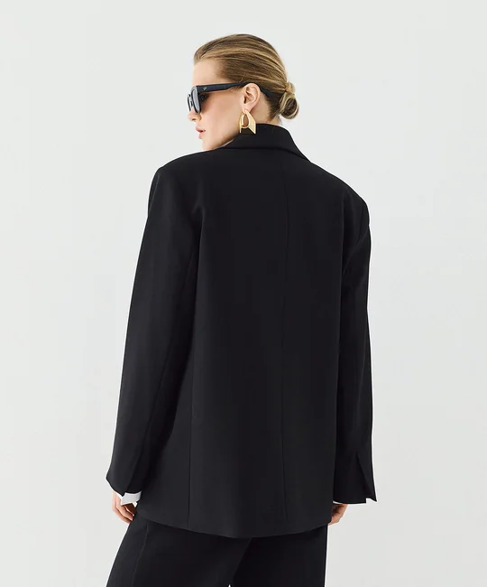 Blazer oversize & Pantalon large Noir — vue 5