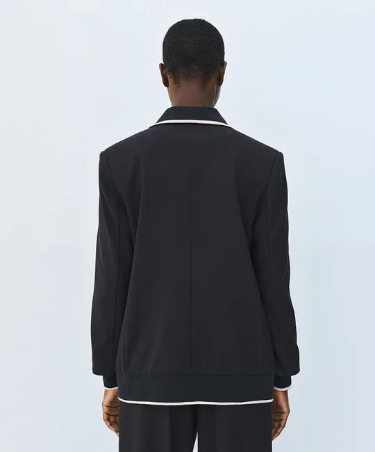 Blazer côtelé + Pantalon taille élastique noir — vue 5