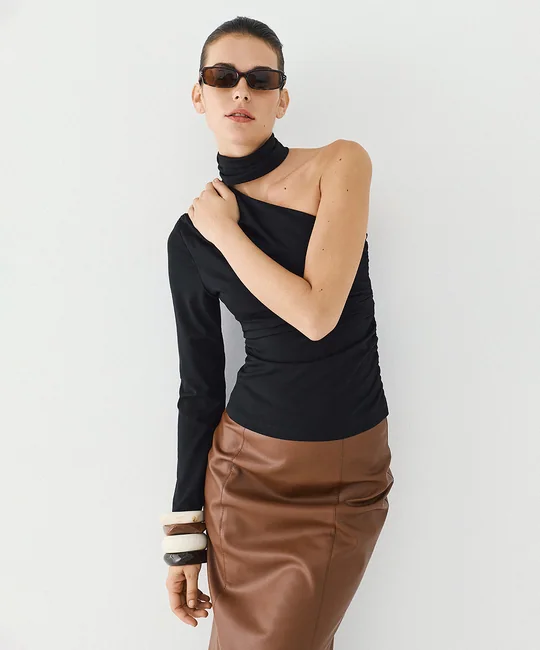 Blouse asymétrique froncée — vue 3