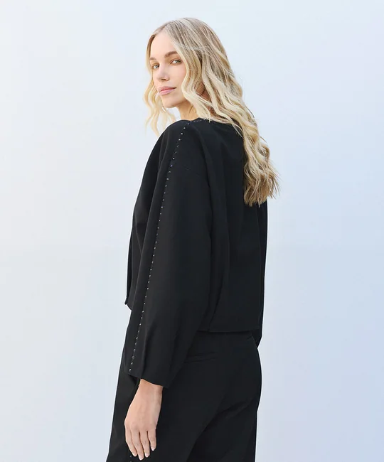 Ensemble blouse plis strassée + pantalon strass — vue 4