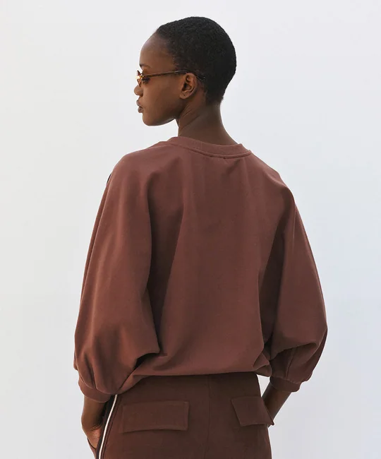 Sweat + Pantalon à bandes café — vue 4