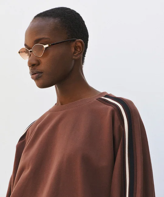 Sweat + Pantalon à bandes café — vue 5