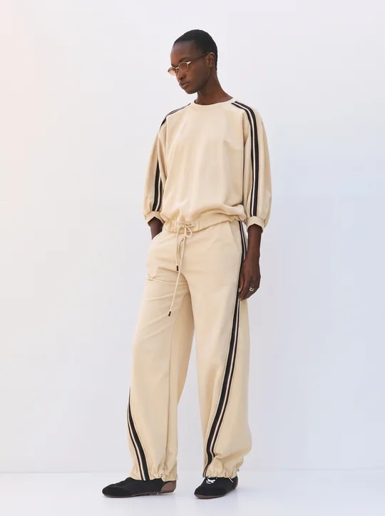Sweat + Pantalon à bandes vanille — vue 2