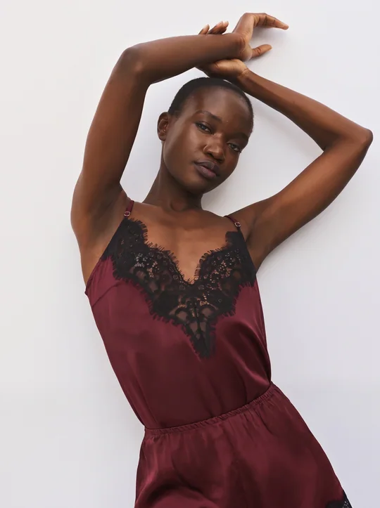 Top satiné style lingerie — vue 1