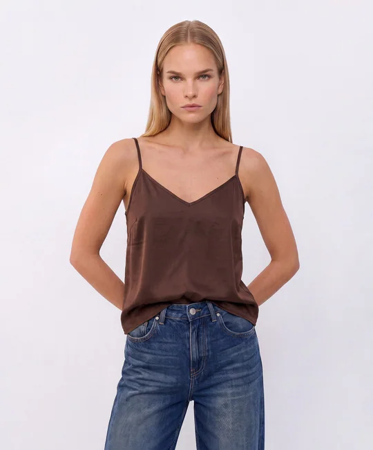 Top satiné style lingerie — vue 3
