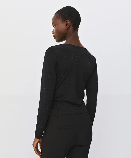 Blouse drapée à strass — vue 4
