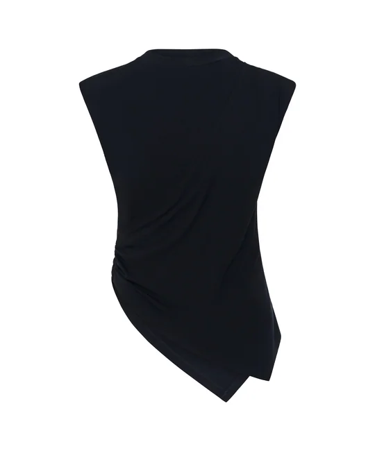 Top asymétrique froncé à épaulettes — vue 5