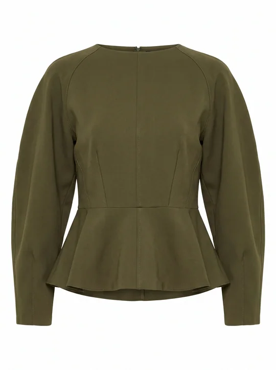 Blouse péplum à manches longues — vue 4
