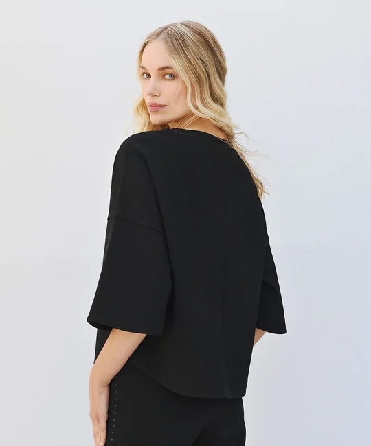 Top strassé & Pantalon strass Noir — vue 3