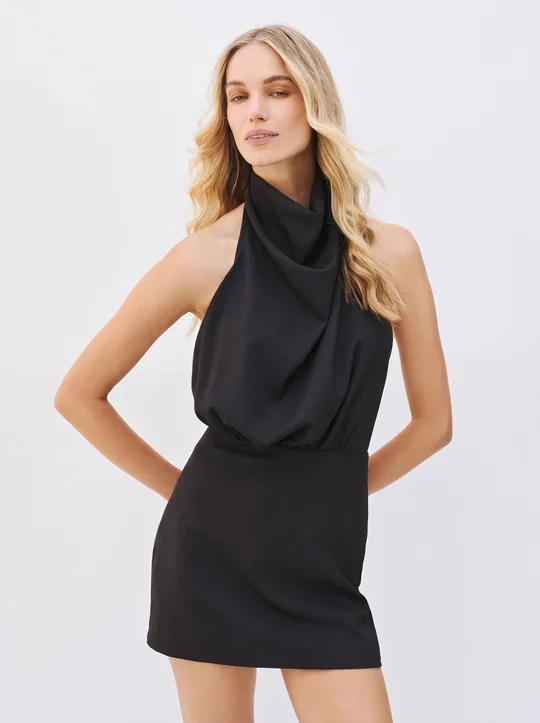 Robe courte col licou dos ouvert — vue 1
