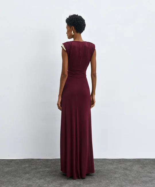 Robe longue nouée fendue — vue 4