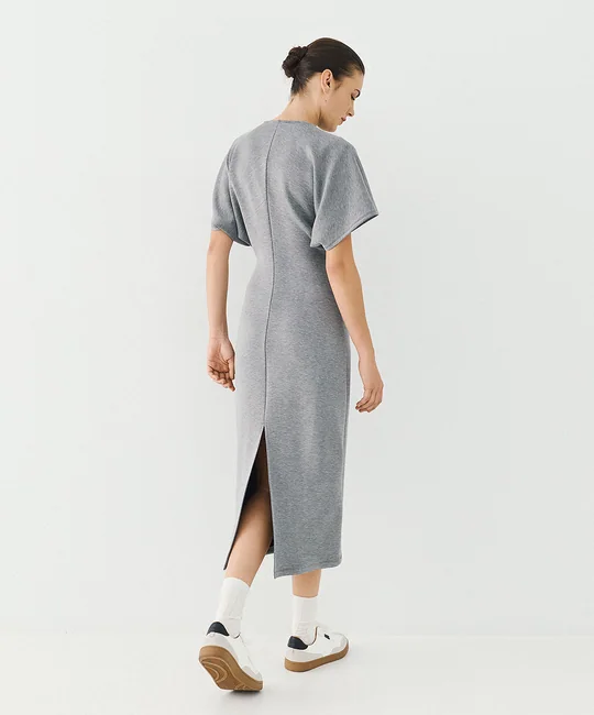 Robe midi manches chauve-souris à strass — vue 4