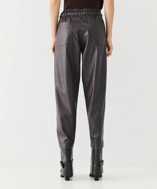 Ensemble veste en simili cuir à coulisse & pantalon jogger en simili cuir — vue 7
