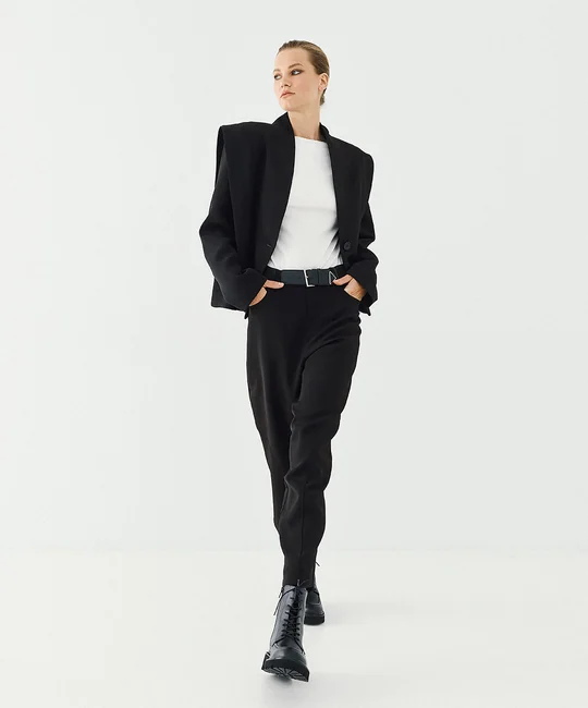 Ensemble blazer court + pantalon barrel — vue 6