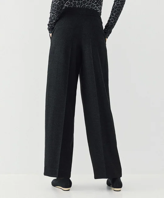 Blazer croisé ceinturé + Pantalon large anthracite — vue 7