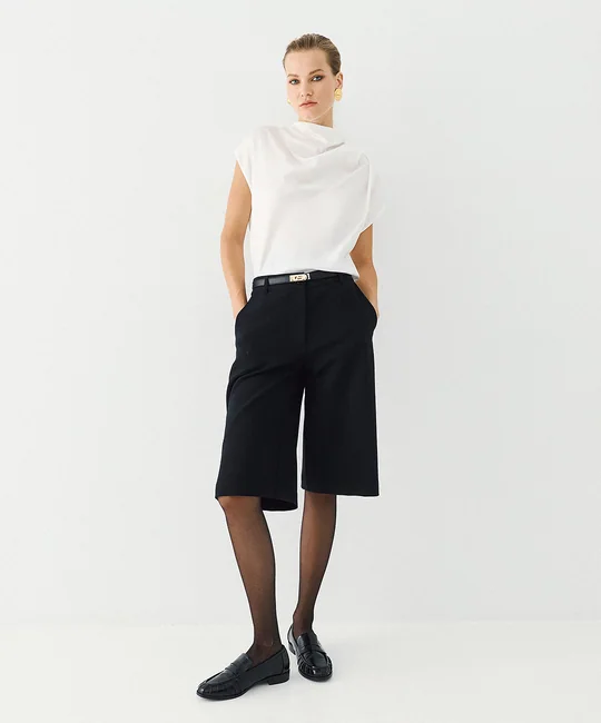 Top à épaulettes & Bermuda Noir — vue 6