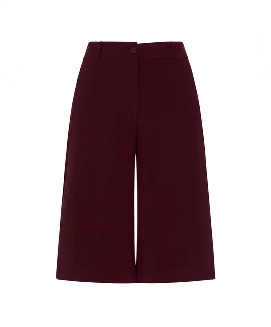 Top à épaulettes & Bermuda Bordeaux — Bordeaux