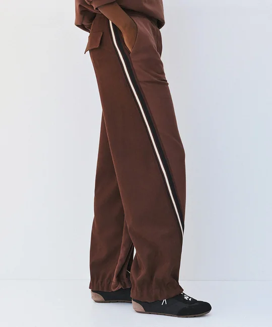 Sweat + Pantalon à bandes café — vue 9