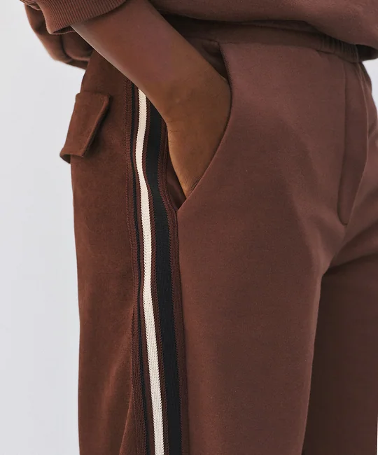 Sweat + Pantalon à bandes café — vue 11