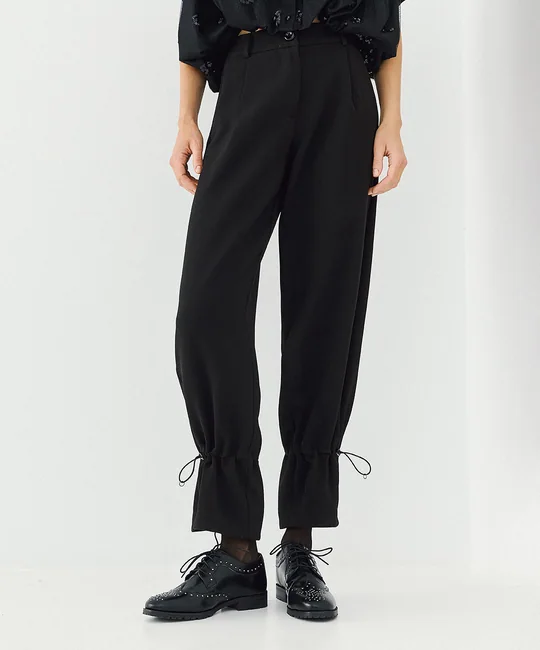 Pantalon à cordons ajustables — Noir