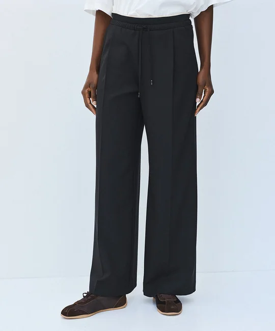 Blazer côtelé + Pantalon taille élastique noir — vue 8