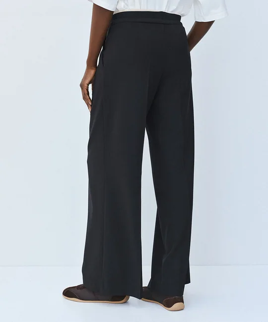 Blazer côtelé + Pantalon taille élastique noir — vue 9