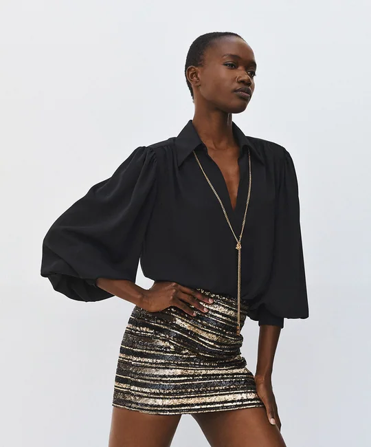 Jupe courte à sequins — vue 3