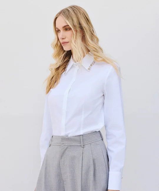 Chemise à col strassé — vue 3