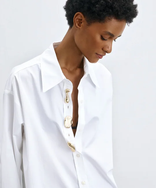 Chemise à détails métalliques — vue 3