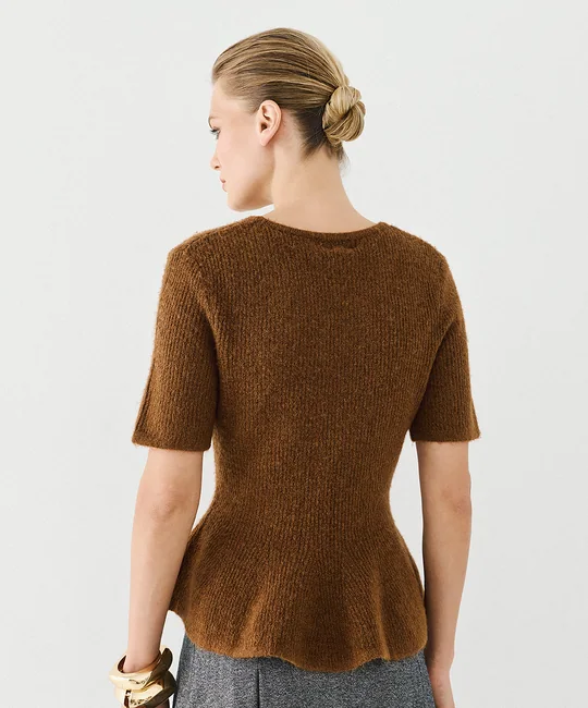 Pull péplum manches courtes — vue 4